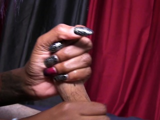 Milian Manson cock and ball play with cockrings