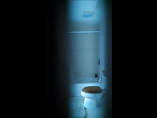 Spy teen girl on toilet